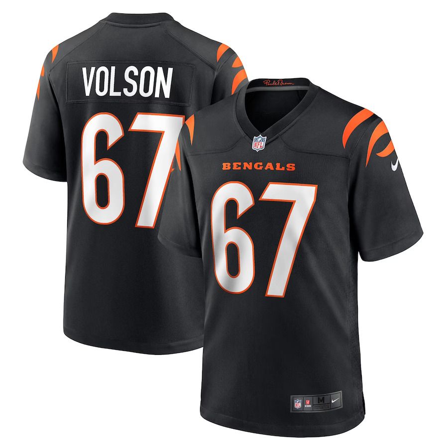 Men Cincinnati Bengals #67 Cordell Volson Nike Black Game Player NFL Jersey